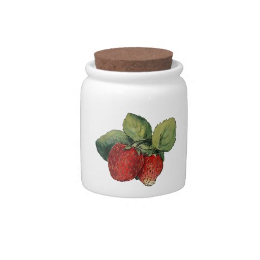 Vintage Strawberries Candy Jars