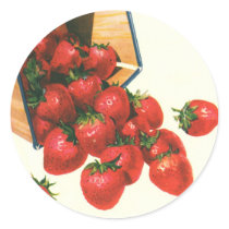 Vintage Strawberries stickers by YesterdayCafe Vintage Strawberries stickers