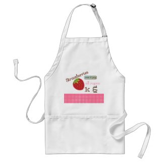 Vintage Strawberry Design Apron zazzle_apron