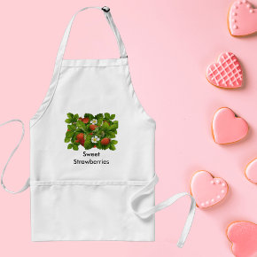 Vintage Strawberry Plant apron