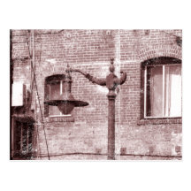 Vintage Street Lamp Postcard