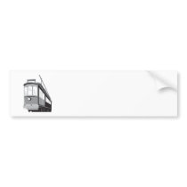 Vintage Streetcar Tram Train Bumper Stickers