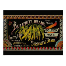 Vintage String Beans Label Postcards