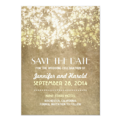 vintage string lights save the date cards invites