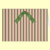 Vintage Stripe and Ribbon Customizable Cards...