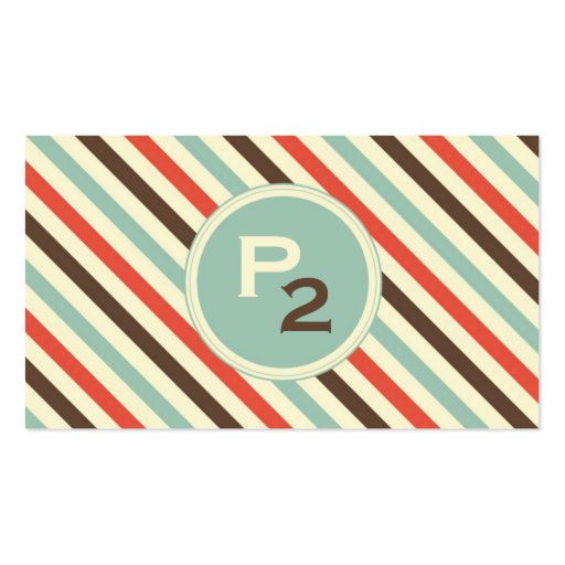 Vintage Stripe Pattern Professional Business Card (front side)