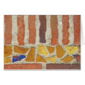 Vintage Striped Mosaic Tile cards