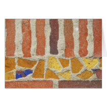Vintage Striped Mosaic Tile cards