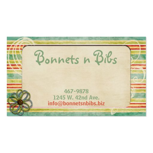 Vintage Stripes Business Card Templates (front side)