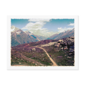 Vintage style Alpine View Postcard postcard