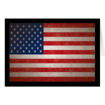 Vintage Style American Flag Patriotic Design Card