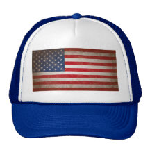 Vintage Style American Flag Patriotic Design Hats