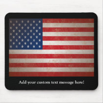 Vintage Style American Flag Patriotic Design Mousepads