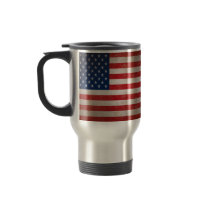 Vintage Style American Flag Patriotic Design Mugs