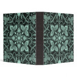 Vintage Style Aqua and Black Binder