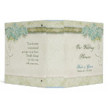 Vintage Style Aqua Floral Hydrangea Swirl Damask binders