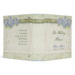 Vintage Style Blue Hydrangea Floral Swirl Damask binders