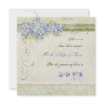 Vintage Style Blue Hydrangea Floral Swirl Damask Custom Announcement