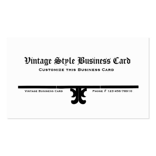 Vintage Style Business Card