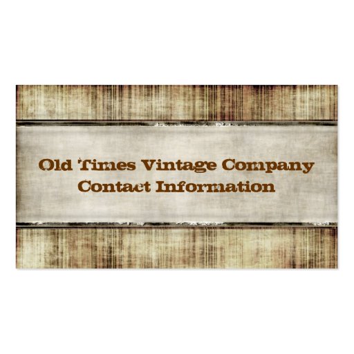 Vintage Style Business Cards (front side)