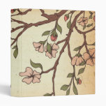 vintage style cherry blossom art vinyl binders