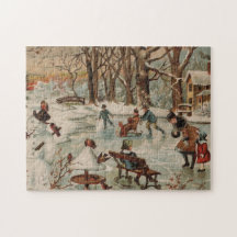Vintage style Christmas scene Jigsaw Puzzles