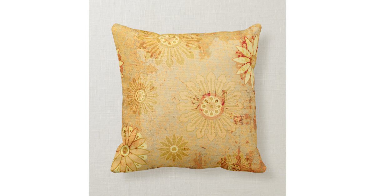 Vintage Style Daisy Throw Pillow Zazzle