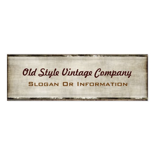 Vintage Style Fabric Look Business Cards (front side)
