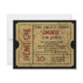 Vintage Style Gold Admit One Ticket Invitations