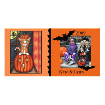 Vintage Style Halloween Custom Photo Card photo cards