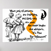 Vintage Style Halloween Poster anthropomorphic JOL