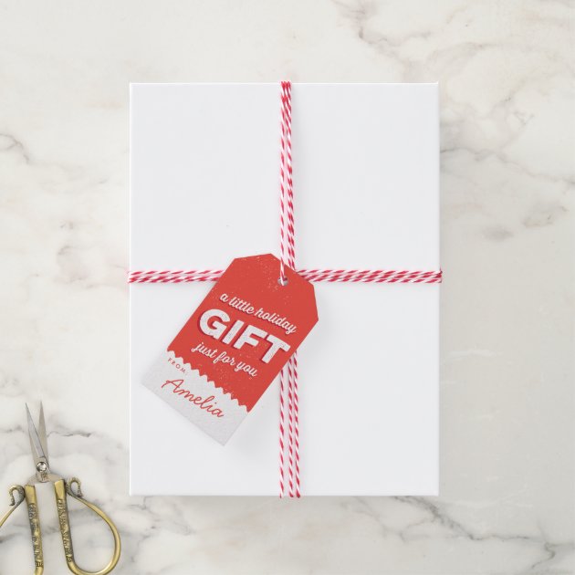 Vintage Style Holiday red and white Pack Of Gift Tags-2