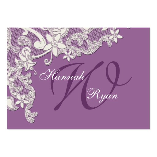 Vintage Style Lace Design Insert card Business Card Template (back side)