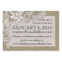 Vintage Style Lace Design Insert card Business Cards