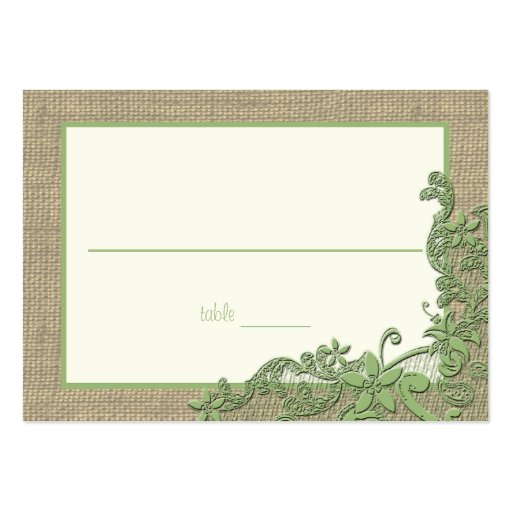 Vintage Style Lace Design Place Card Business Card Template
