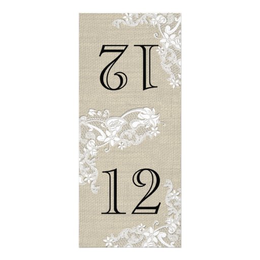 Vintage Style Lace Design Table Number Invites