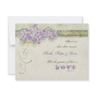 Vintage Style Lilac Hydrangea - Save the Date Card invitation