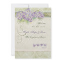 Vintage Style Lilac Hydrangea - Wedding Invitation