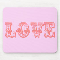 Vintage Style Love Mouse Pad