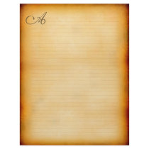 Vintage Style Monogram Letterhead