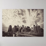 Vintage Style New York City Skyline Posters