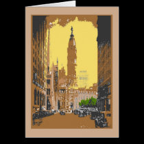 Vintage Style Philadelphia City Hall cards