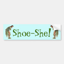 Vintage Style Pin-up with New Shoes Bumper Sticker