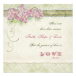 Vintage Style Pink Hydrangea - Wedding Invitation