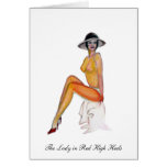Vintage style pinup girls greeting card