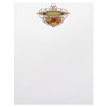 Vintage Style Poppy n Scrolls Letterhead