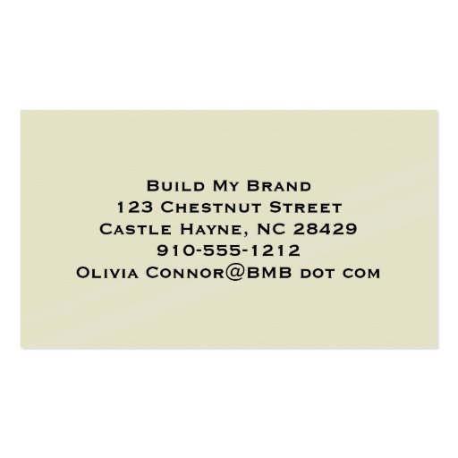 Vintage Style Professional Beekeeper Business Card (back side)