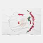 Vintage Style Santa Naughty or Nice? Kitchen Towel