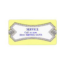 Vintage Style service repair tag 3 labels