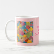 Vintage Style Shower of Babies on Colorful Bubbles Mug